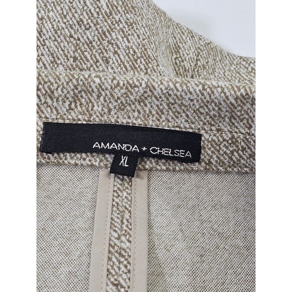 AMANDA + CHELSEA Women's XL Beige Single Button Blazer Suit Coat Sport Jacket - Picture 6 of 9